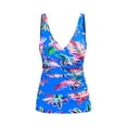 thumbnail image 2 of FORTANT Women's Floral Print Plus Size Two Piece Tankini Swimsuits Ruched Tummy Control Tankini Top with Swim Shorts, Size S-4XL, 2 of 8