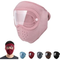 Fleece Thermal Mask with Removable Goggles, Winter Breathable Warm Mask, Full Face Protection Windproof No Fog, for Men Women Running Skiing Hiking Cycling