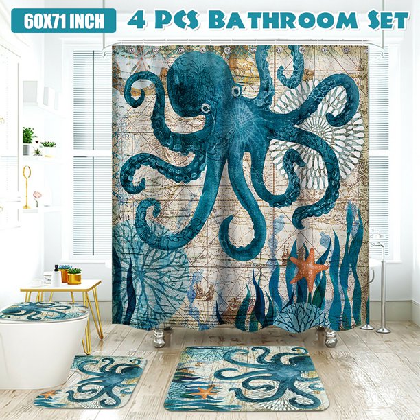 Octopus Themed Bathroom Image Of Bathroom And Closet