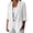 White, variant on Puyaiuu Women Linen Blend One Button Roll Up Sleeve Blazer With Pockets Casual Office Lightweight Suit Jacket Beige M Gift