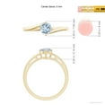 thumbnail image 4 of ANGARA Natural Classic Round Aquamarine Solitaire Bypass Ring in 14K Yellow Gold for Women (Size-5mm) | March Birthstone, Birthday, Anniversary, Jewelry Gift for Women | Natural Aquamarine Ring, 4 of 9