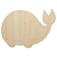 thumbnail image 1 of Sweet Kawaii Chibi Whale Wood Shape Unfinished Piece Cutout Craft DIY Projects - 4.70 Inch Size - 1/8 Inch Thick, 1 of 7