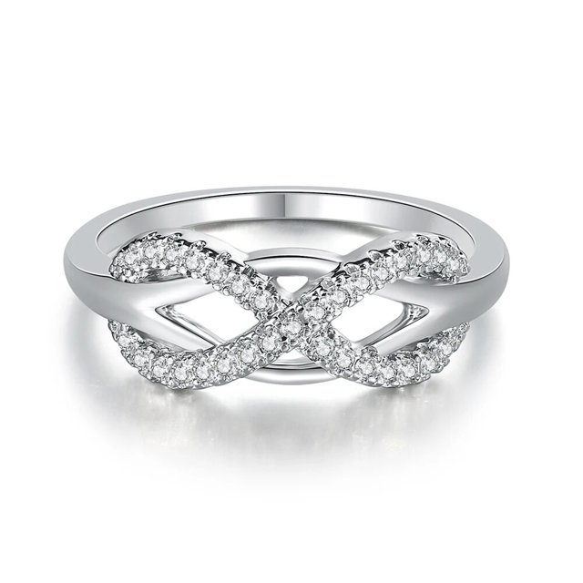 Anillos De Amor infinito para parejas, joyería de doble Color para mujer, regalo de compromiso de boda delicado, joyería de moda DZR029