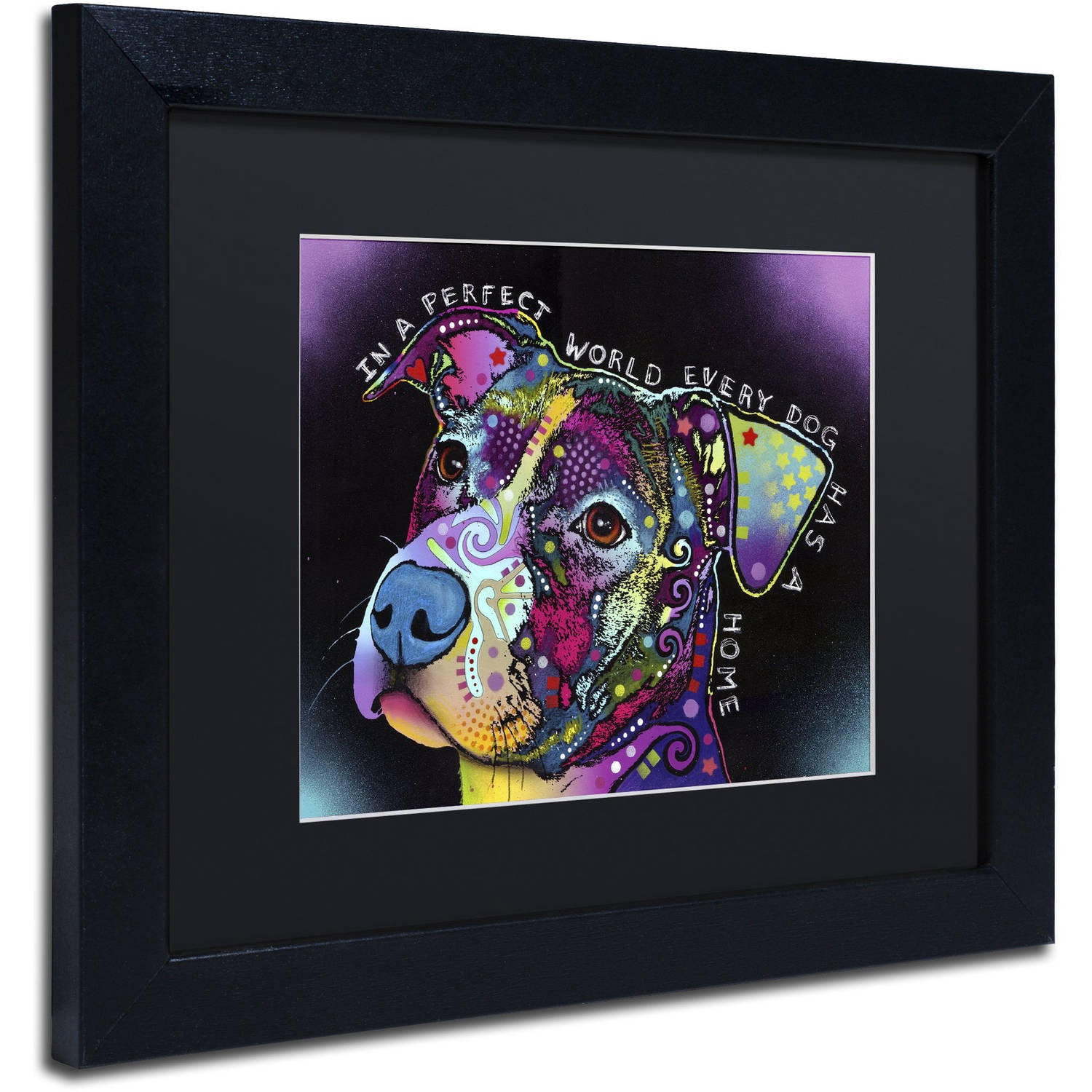 Trademark Fine Art "In a Perfect World" Canvas Art by Dean Russo, Black Matte, Black Frame