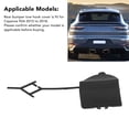 thumbnail image 4 of Bumper Tow Eye Cover  Replacement For  92A 2015 To 2018, Rear Bumper Tow Hook Cover Black Excellent Sealing Safe Bumper Towing Hook Eye, 4 of 8