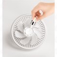 thumbnail image 4 of Ounissouiy Ventilador portátil PP con de 360 ​​grados, luz LED nocturna colgante, Motor sin escobillas, ventiladores de refrigeración Electrodomésticos Blanco Ounissouiy HA063717-01B, 4 of 6