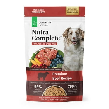 Ultimate Pet Nutrition Nutra Complete Premium Beef Freeze-Dried Raw Dog Food 5 oz.