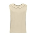 thumbnail image 6 of WRKEKC Summer Tops for Women, Summer T-Shirts for Women, Women's Solid Color Summer Sleeveless Linen Loose Lapel Collar Tank Tops, 6 of 6