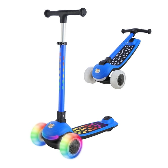 Kinene | Scooter Montable Infantil con Dirección por Inclinación, Música y Luces LED – Plegable – Modelo KN-717R