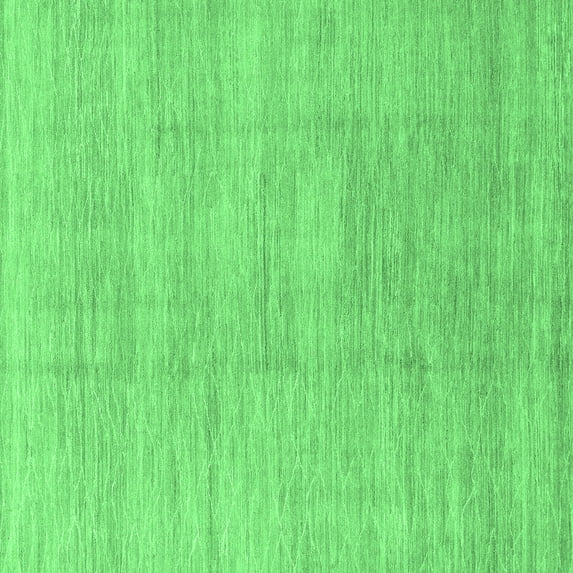 Ahgly Company Indoor Square Abstract Emerald Green Modern Area Rugs, 4' Square