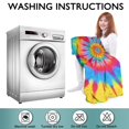 thumbnail image 6 of Colorful Rainbow Tie Dye Spiral Pattern Wearable Oversized Blanket,Wearable Blanket Hoodie for Adults,Cozy Hooded Blankets with Super Pockets,Super Warm Fuzzy Pullover for Women & Men, 6 of 6