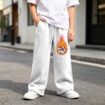 thumbnail image 4 of Xyant Boys Sweatpants Kids Baggy Pants Teen Wide Leg Sweatpants Youth Athletic Sweat Pants Tween Boys Lightweight Joggers with Pockets Back to School Clothes,Size 13-14 Years, 4 of 6