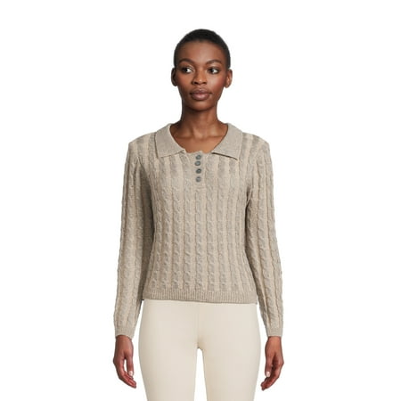 Love by Design Juniors Lightweight Polo Sweater