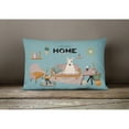 thumbnail image 4 of Carolines Treasures CK7983PW1216 White Bull Terrier Sweet Home Canvas Fabric Decorative Pillow 12H x16W multicolor, 4 of 4