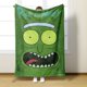 thumbnail image 1 of Manta de aire acondicionado con dibujos animados de Rick y Morty, manta polar para niños y adultos, regalo de vacaciones, manta decorativa para sofá, oficina, hogar, manta para la siesta, manta para, 1 of 5