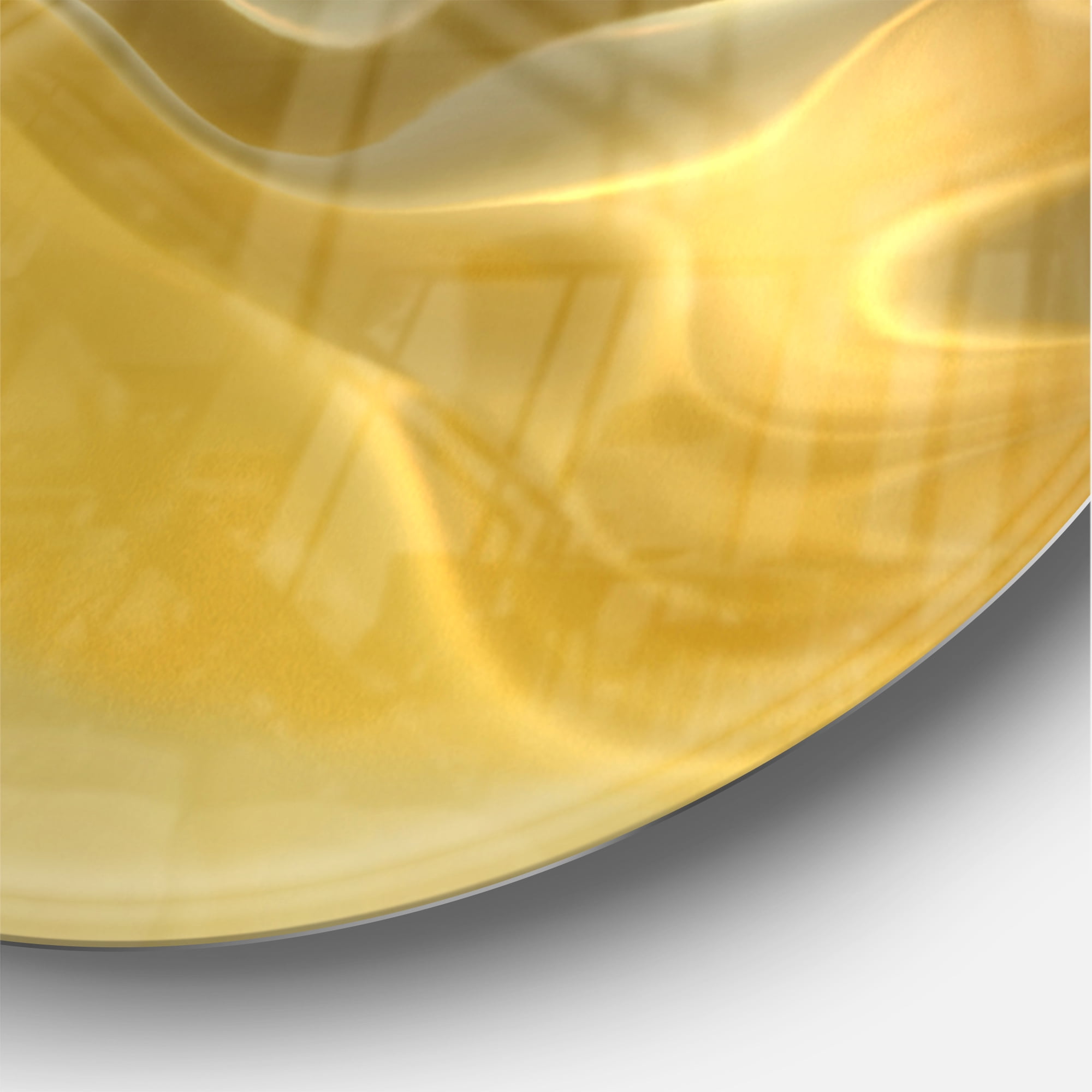 Designart 'Golden Cloth Texture ' Modern wall clock