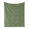 thumbnail image 1 of Acorn Soft Flannel Fleece Throw Blanket, Vintage Style Foliage Elements from Wilderness Organic Woodland Pattern Ornamental, Cozy Plush for Indoor and Outdoor Use, 60" x 80", Multicolor, by Ambesonne, 1 of 6