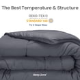 thumbnail image 5 of Sleep Zone Twin/Twin-XL Comforter Duvet Insert, Down Alternative Reversible Comforter, Lightweight, Soft and Breathable Bedding All Season, Dark Grey, 5 of 7