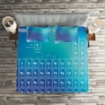 thumbnail image 2 of Ambesonne Science Quilted Coverlet 3 Pcs, Chemistry Element Table, Queen Size, Pale Blue Aqua Sky, 2 of 2