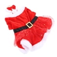 thumbnail image 4 of Disfraz de Navidad para mascotas, divertido, lindo, Papá Noel, perro, gato, ropa navideña con tocado de lazo para fiesta temática navideña, Cosplay S, 4 of 5