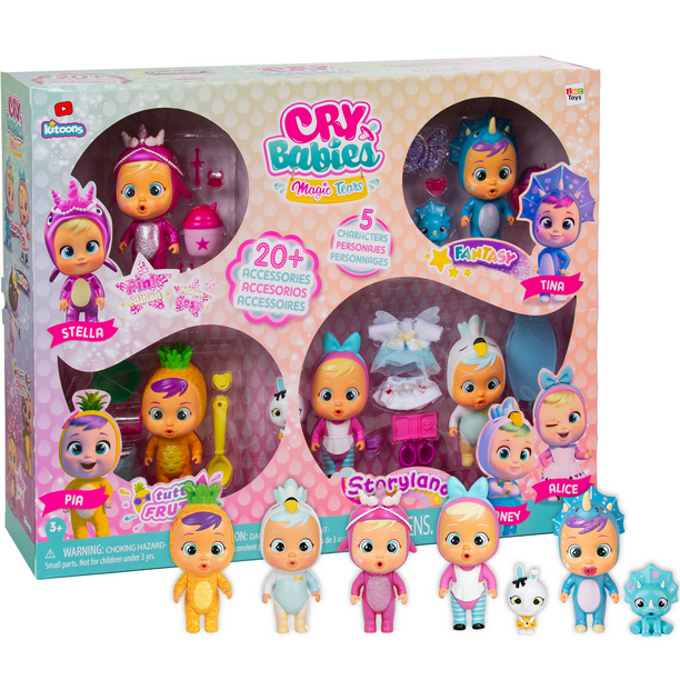 Cry Babies Magic Tears All Star 5 Pack Includes 20+ Accessories! Ages