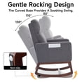 thumbnail image 7 of AUNEKIV Rocking Chair Nursery, Upholstered Accent Rockers, Nursing Glider Chairs for Bedroom, Grey, 7 of 7