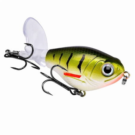 Fishing Lure Topwater Whopper Popper Floating Wobbler Artificial Hard Bait with Propeller Fishing Pike 16g B