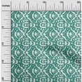 thumbnail image 2 of oneOone Cotton Poplin Teal Green Fabric Asian Ikat Sewing Craft Projects Fabric Prints By Yard 56 Inch Wide, 2 of 4