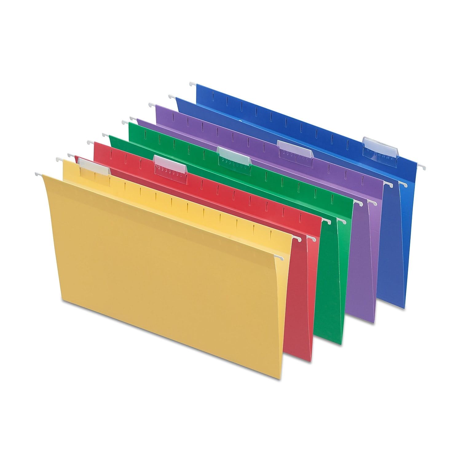 MyOfficeInnovations Hanging File Folders 5-Tab Legal Size Assorted Colors 25 Per Box 345001