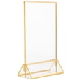 thumbnail image 1 of Shisuyan Clear Menu Display Stand Desktop Poster Holder Acrylic Sign Holder for Restaurants with Base, 1 of 9