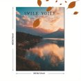 thumbnail image 3 of Qisvanset Sunset Mountain Lake Reflection Canvas Wall Art 15.75x11.81 Inches, 3 of 8