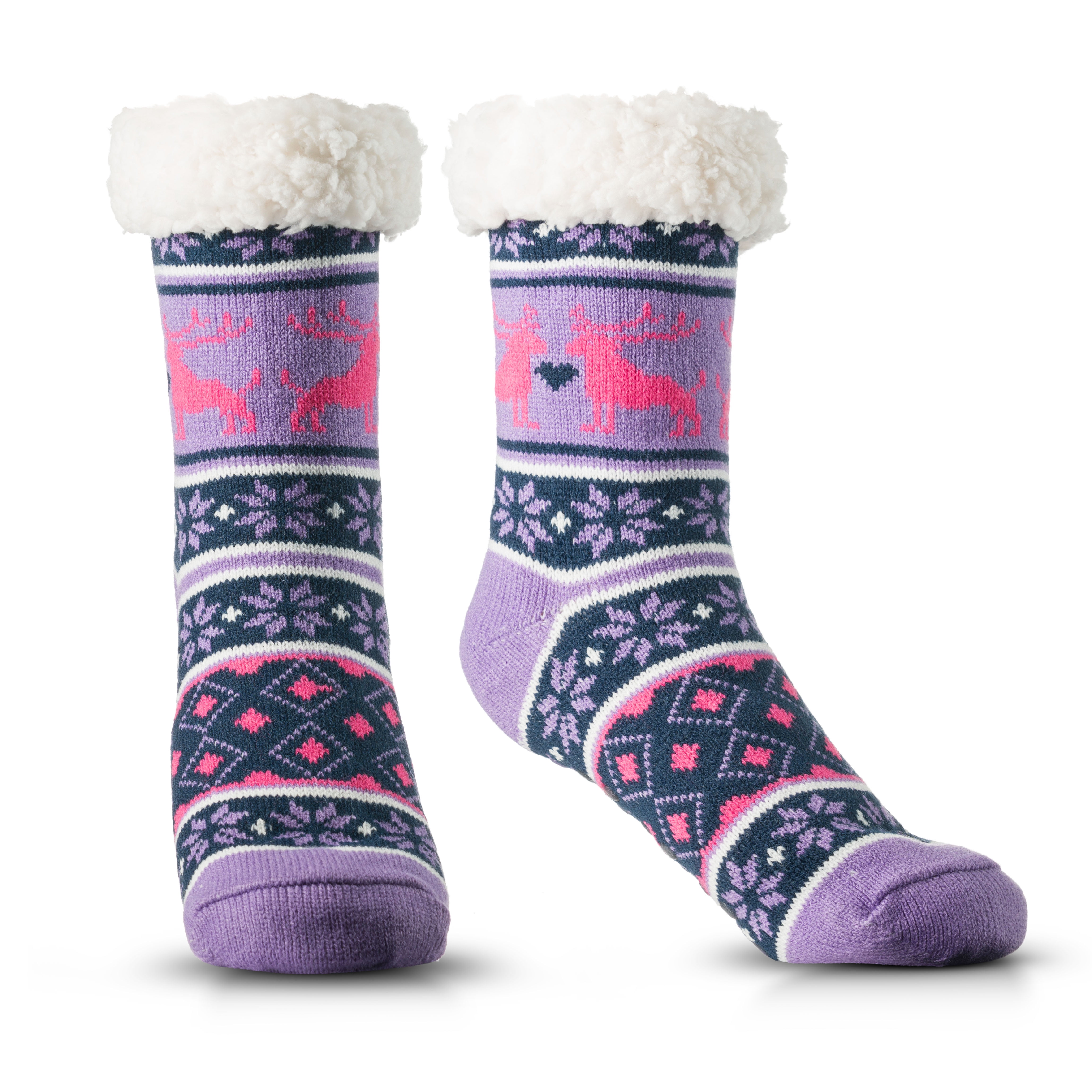 Fuzzy Socks for Women Cozy Fleece-Lined Sherpa Slipper Socks Super Soft ...