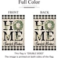 thumbnail image 4 of Home Sweet Home Magnolia Small Garden Flag Burlap Vertical Double Sided Spring Farmhouse Rustic Buffalo Check Plaid Flower Home Decor for Yard Lawn Patio Outdoor, 4 of 6
