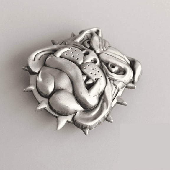 Western Men Zinc alloy Leather Belt Buckle English style bulldog Pattern