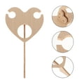 thumbnail image 3 of Amosfun Foldable Wine Table Khaki Wood Heart Design Portable Home Use, 3 of 7