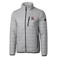 thumbnail image 2 of Men's Cutter & Buck Gray Frisco RoughRiders Rainier PrimaLoft Big & Tall Eco Insulated Full-Zip Puffer Jacket, 2 of 3