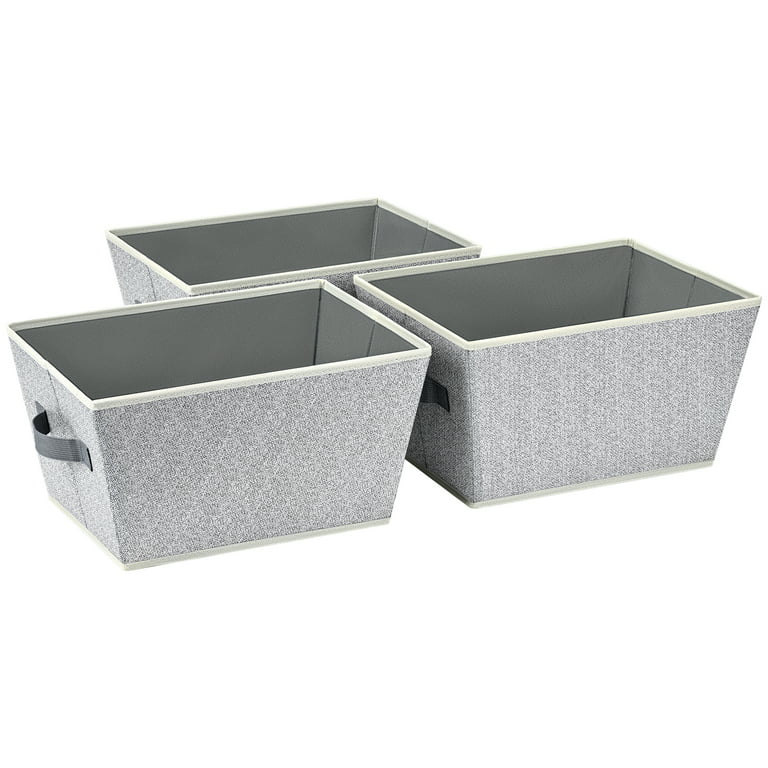 Homsorout Storage Bins with Lids, Fabric Cube Storage Organizer Bins with  Clear Window, Foldable Storage Baskets, Closet Organizers and Storage Boxs  for Cloth, Toys, Books, DVDs, 3 Pcs, Stripe 