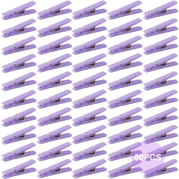 50 Piezas Pequeñas De Plástico Transparente Para Herramientas, Clips De Papel, Pinzas Para Ropa, Clip Para Línea De Ropa, Clips Para Fotos, 1,4 X 0,25 Pulgadas, Mini Pinzas Para Ropa, Baby Shower, Alf
