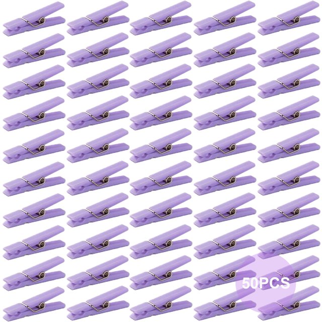 50 Piezas Pequeñas De Plástico Transparente Para Herramientas, Clips De Papel, Pinzas Para Ropa, Clip Para Línea De Ropa, Clips Para Fotos, 1,4 X 0,25 Pulgadas, Mini Pinzas Para Ropa, Baby Shower, Alf