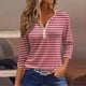 thumbnail image 1 of Fiudx Camisas de Mujer Blusa de Manga 3/4 Corta Estampada a La Moda para Mujer, Blusa Informal con Cuello Redondo, 1 of 5