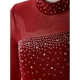 thumbnail image 5 of Sholeno Girls Turtleneck Long Sleeve Hollow Back Gymnastics Ballet Leotard Skating Unitard Bodysuit Burgundy 14, 5 of 7