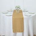 thumbnail image 4 of Balsa Circle 14" x 108" Gold Faux Burlap Linen Polyester Table Runner Party Events Decorations, 4 of 8