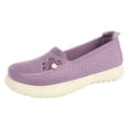 thumbnail image 4 of Orthopedic Shoes for Women Slip on Platform Casual Flat Round Toe Cute Knit Mesh Dress Loafers Comfortable Walking Fashion Shoes Purple Size 8, 4 of 4