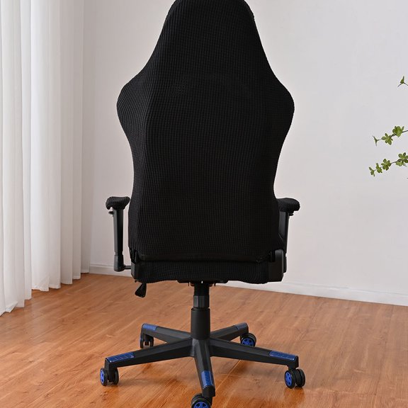 NICEXMAS Black Stretch Chair Cover Protector Set for Gaming and Computer Chairs, Elastic, Washable Slipcover