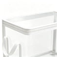thumbnail image 5 of Large Clear Plastic Storage Moving Bags Thick Comforter & Clothes Tote Container Bin, Stackable Foldable Boxes 20 L Hinged Lid Zipper Organizer for Book Toys Camping Travel Attic White, 5 of 10