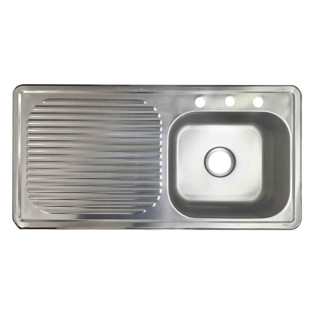 Tarja Empotrar Acero Inoxidable CNX Escurridor Izquierdo Calibre 22 100 x 50 CM