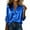 Dark Blue, variant on Women Satin Long Sleeve Shirt, Imitation Silk V Neck Blouse, Casual Daily Loose Fit Button Down Tops