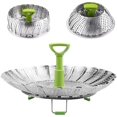 thumbnail image 1 of Vegetable Steamer Basket, Stainless Steel Folding Steamer, 1 of 5