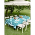 thumbnail image 4 of Outdoor Tablecloth with Umbrella Hole for Patio/Picnic/Party/Camping, Ocean Starfish Waterproof Table Cloth Rectangle Table Cover Washable, Watercolor Coastal Sea Starfish Summer Green (60"x 84"), 4 of 8