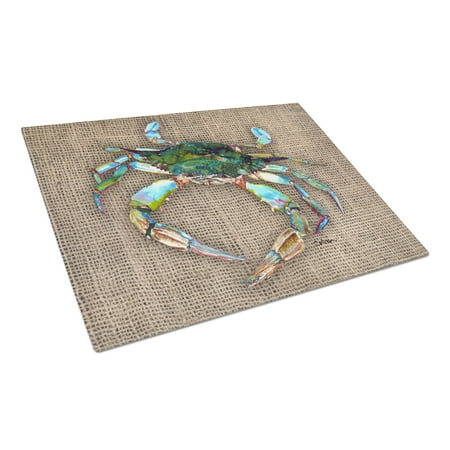 

Caroline s Treasures Crab Glass Cutting Board Large